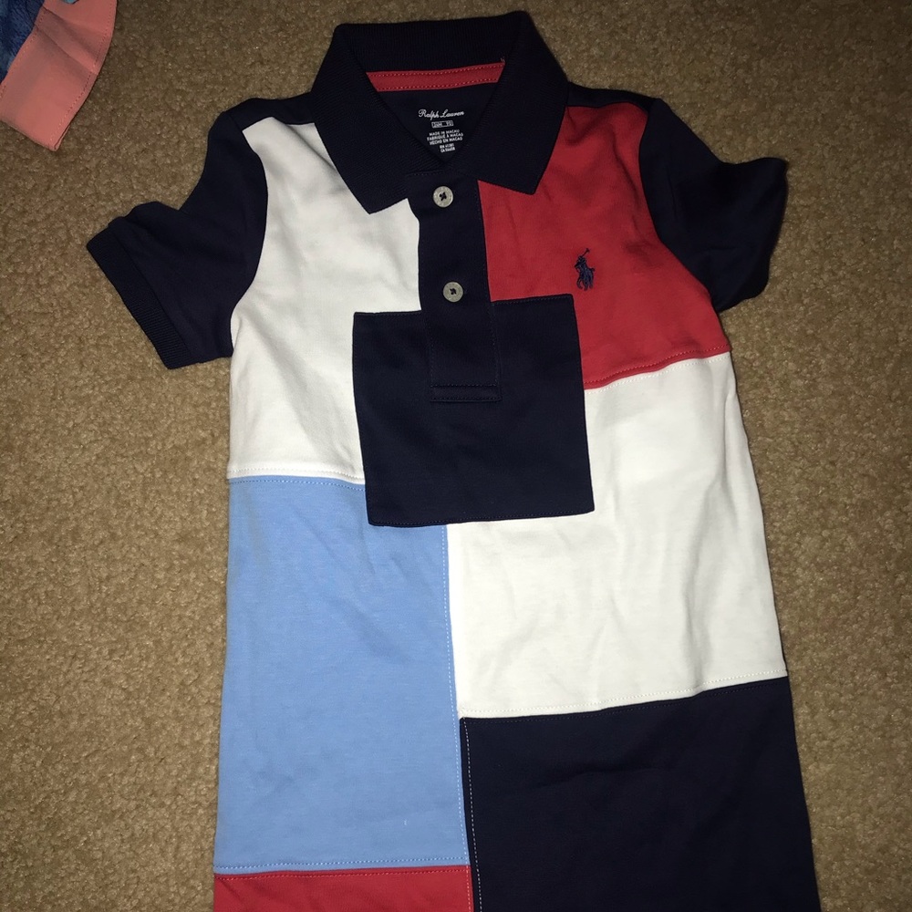 Patchwork cotton polo jumper